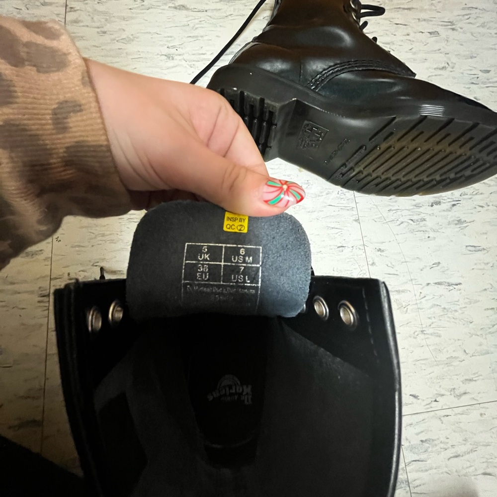 Dr. Martens Shiny Black Combat Boots - Picture 5 of 5